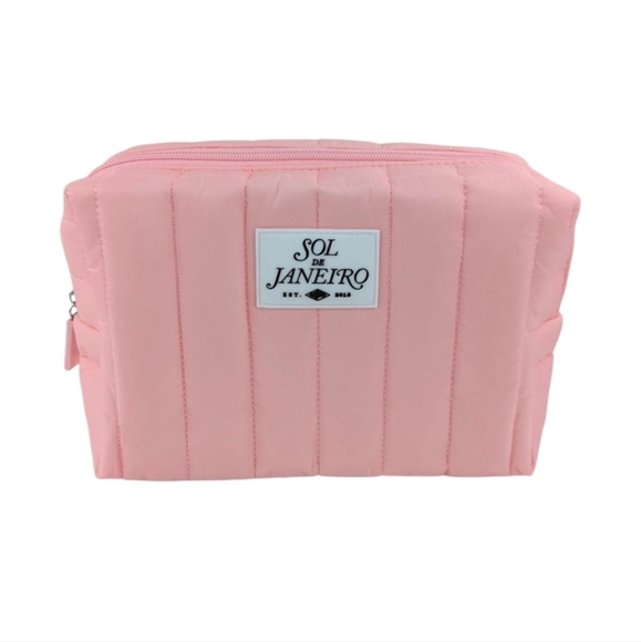 Sol de Janeiro Handbags - NEW Sol de Janeiro Soft Pink Quilted Cosmetic Bag